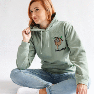 Bluza dresowa z kapturem z haftem leniwca XL - kangurkowa kieszeń Unisex
