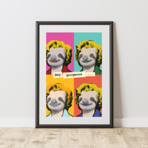 Pop-artowy niepokój – plakat kolaż